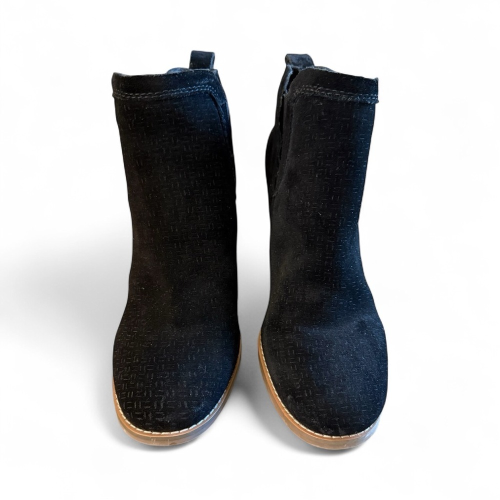 Crown VintageBlack Wedge Ankle Boots - Picture 5 of 8